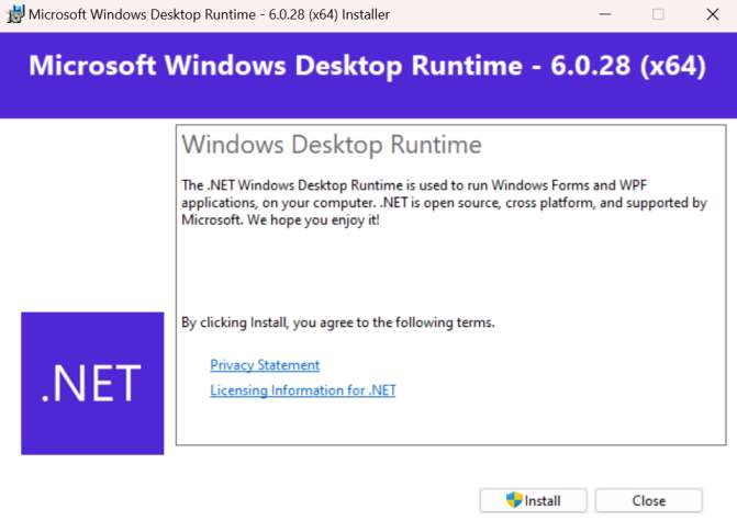 NET Desktop Runtime